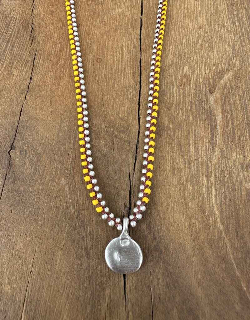 Minetta SS Sun Pendant NDR-YELLOW & SILVER