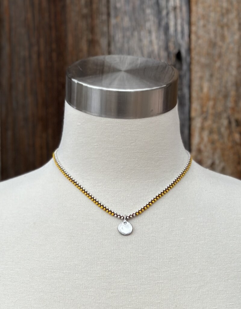 Minetta SS Sun Pendant NDR-YELLOW & SILVER