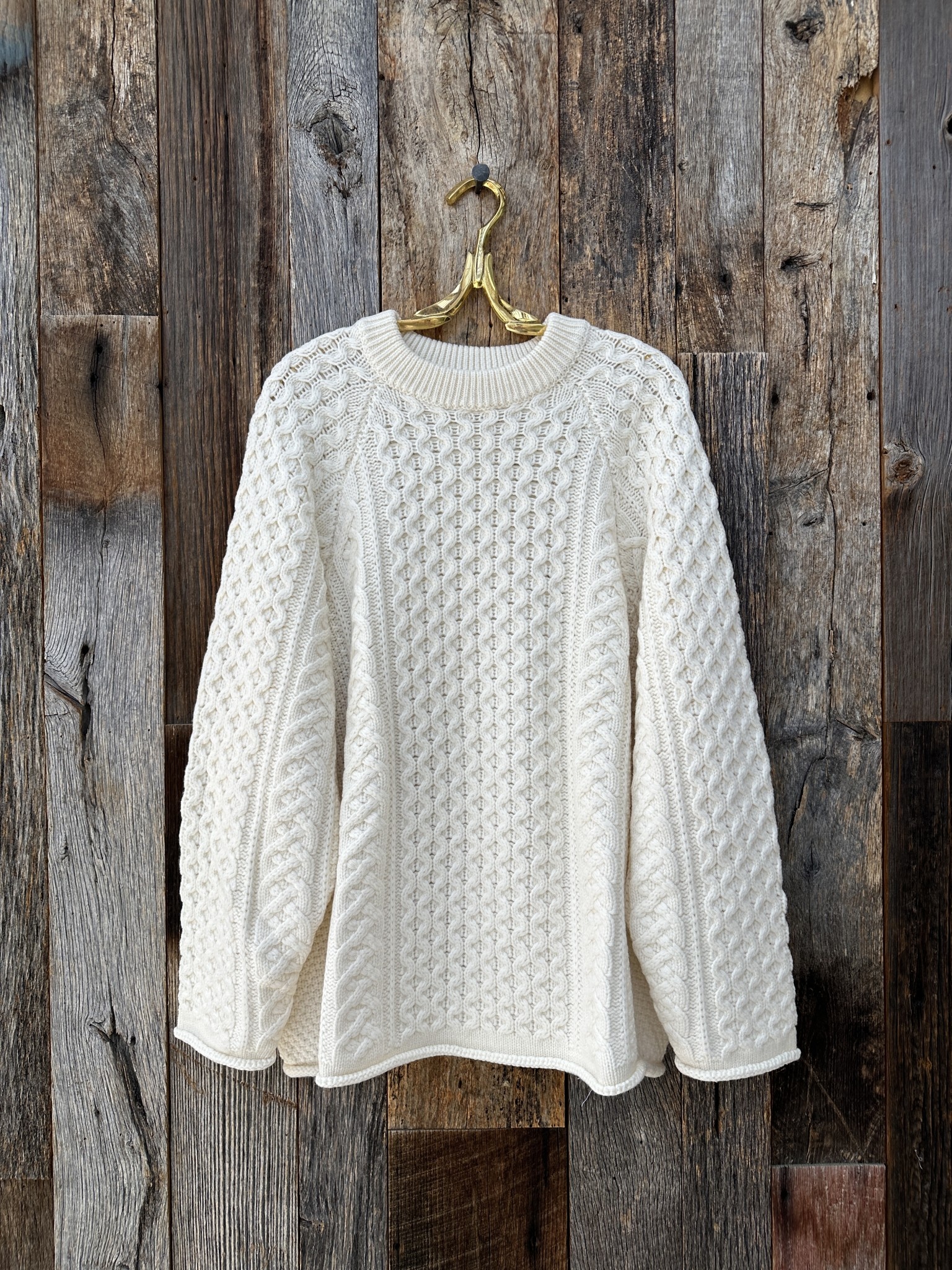 Chan Luu Elin Fisherman Sweater BRH-SW-6502 Pearl OS