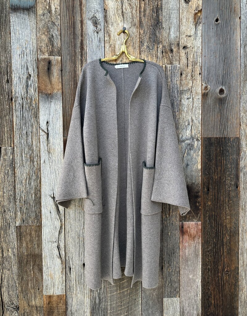 Chan Luu Chan Luu Kerrington Wool Cashmere Coat Brownstone BRH-JK-2202 OS