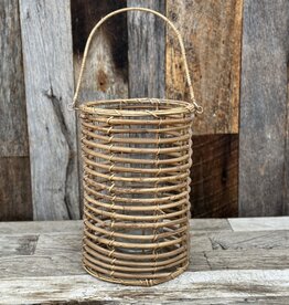 Bidk Home Bidk Home Med Cane & Bamboo Lantern 12.25" Natural 685050