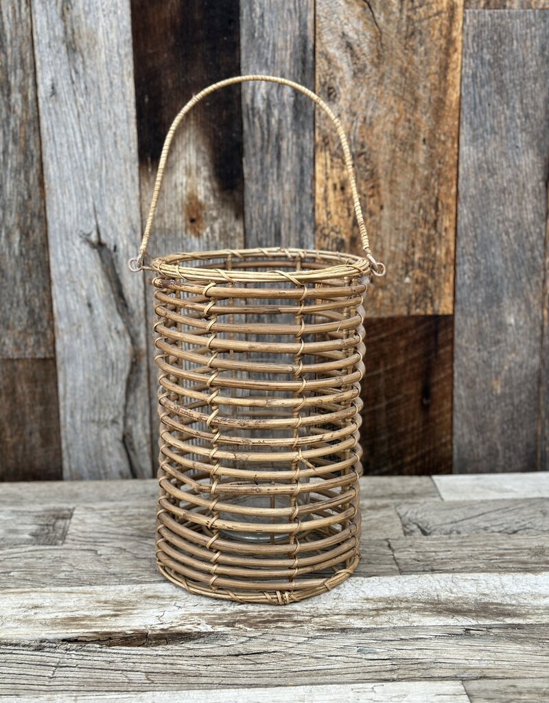 Bidk Home Bidk Home Med Cane & Bamboo Lantern 12.25" Natural 685050