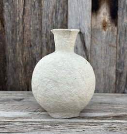 Bidk Home Bidk Home Paper Mache Vase 12.6" Natural White 21023