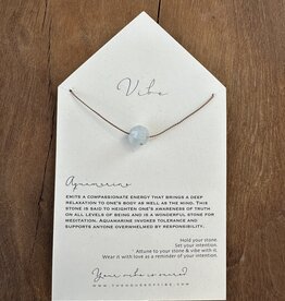Vibe Aquamarine Round Single Stone Necklace VIBE.SS.RD.AQ