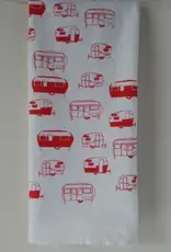 The High Fiber The High Fiber Cotton Kitchen Tea Towel Gray Vintage Campers