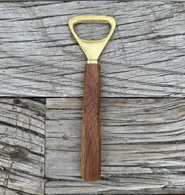 Homart Argo Wood and Brass Bottle Opener