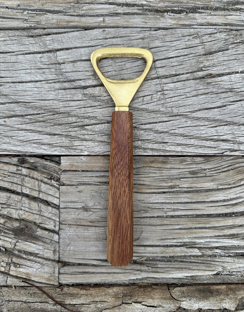 Homart Argo Wood and Brass Bottle Opener