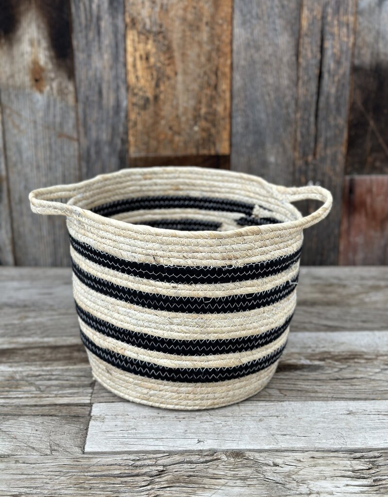 Homart Gideon Striped Basket w/ Handles 0851-0 Large