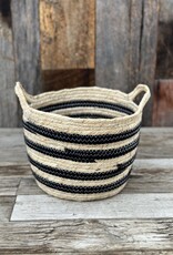 Homart Gideon Striped Basket w/ Handles 0851-0 Medium