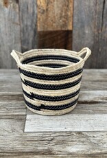 Homart Gideon Striped Basket w/ Handles 0851-0 Small