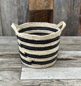 Homart Gideon Striped Basket w/ Handles 0851-0 Small