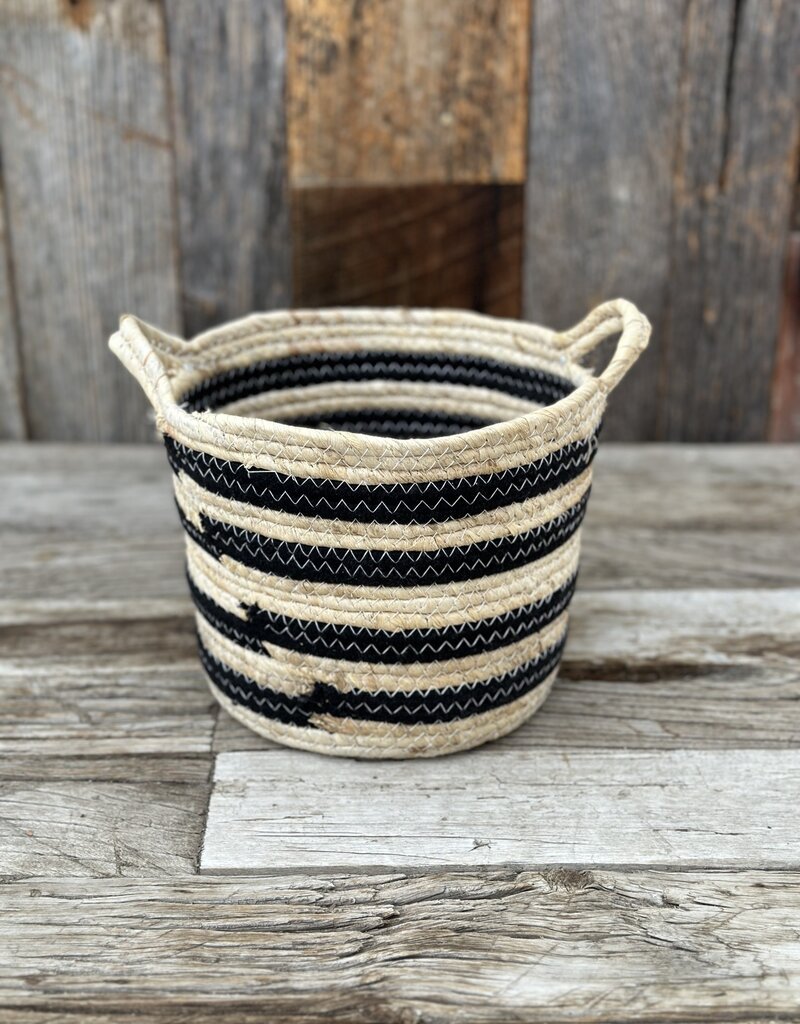 Homart Gideon Striped Basket w/ Handles 0851-0 Small