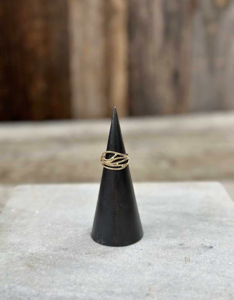 Robin M Designs Robin M Designs Ripples In Gold 14K Hammered 8