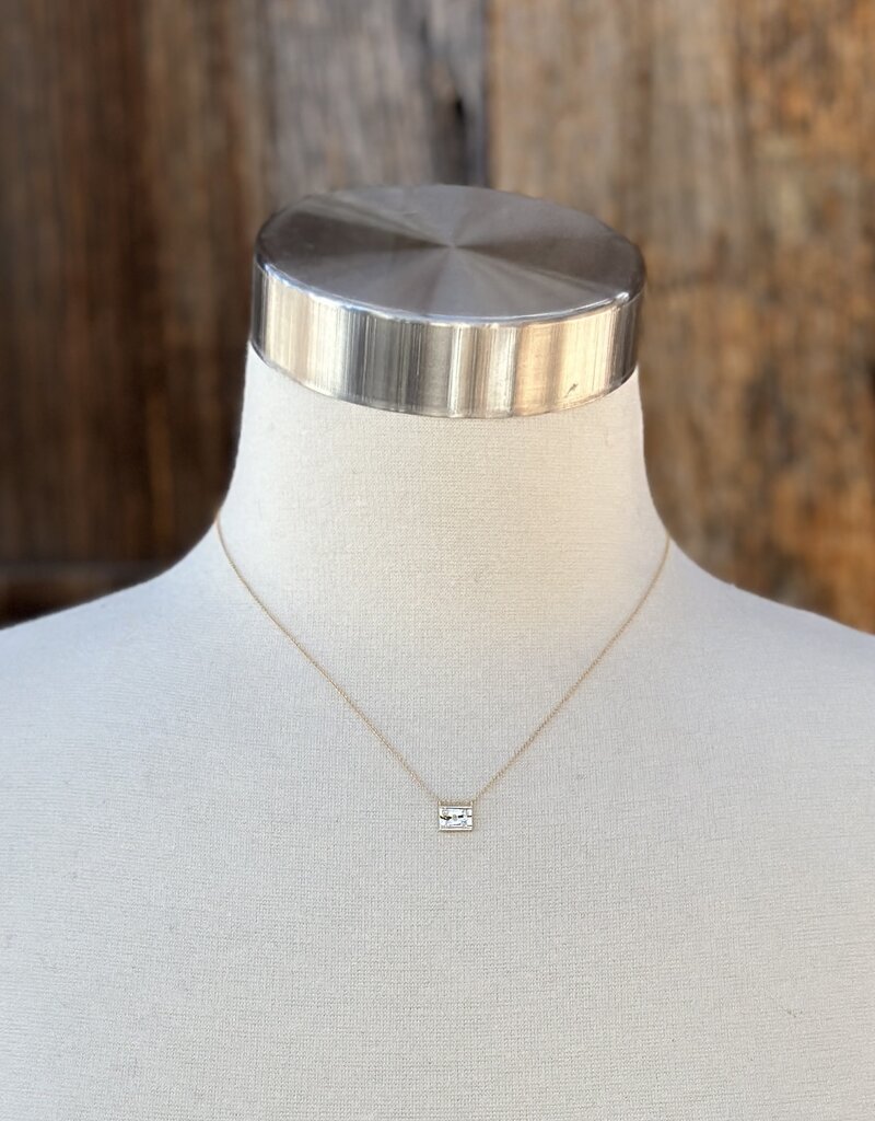 Aili Aili 5 Stars 14K/Wt Diam 16" Postcard Necklace