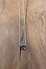 Aili Aili Birds 14K/Wt Diam 16" Postcard Necklace