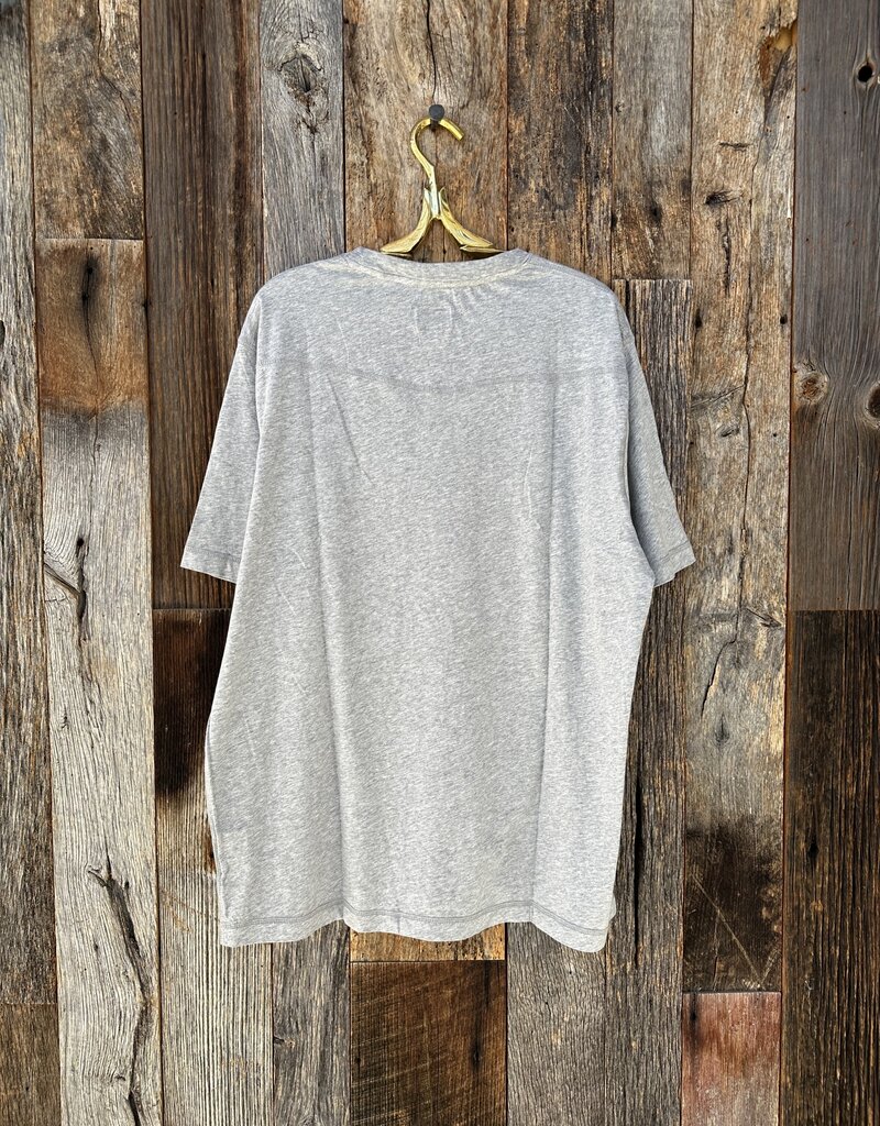 True Grit True Grit SS Contrast Stitch Crew Heather Grey