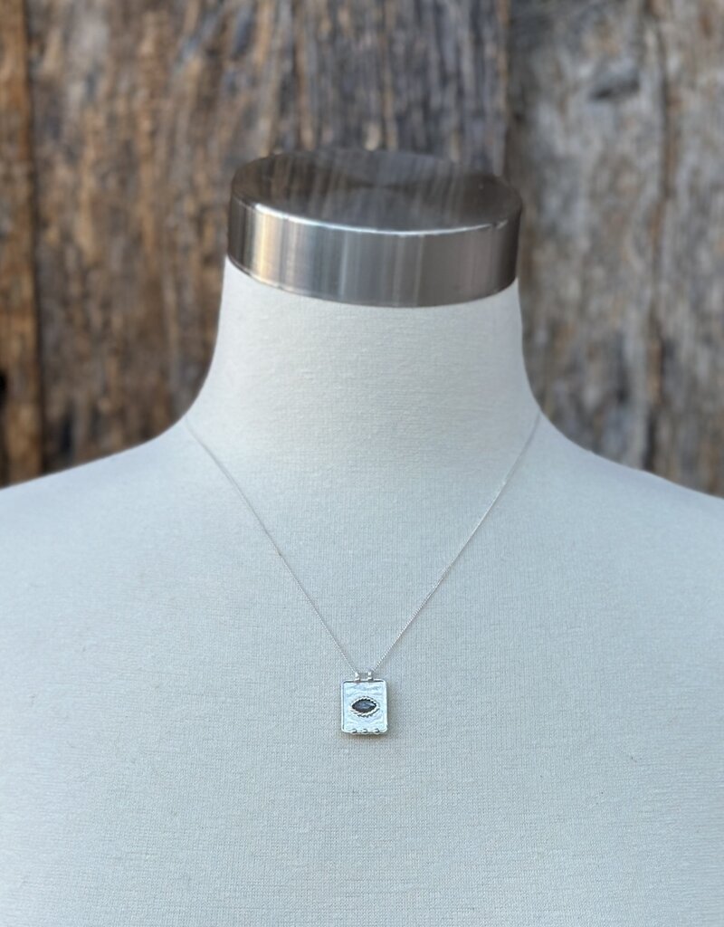 Chan Luu Chan Luu Labradorite Evil Eye Necklace Silver NS-15286