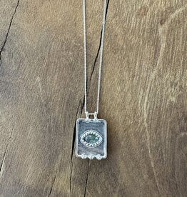 Chan Luu Chan Luu Labradorite Evil Eye Necklace Silver NS-15286