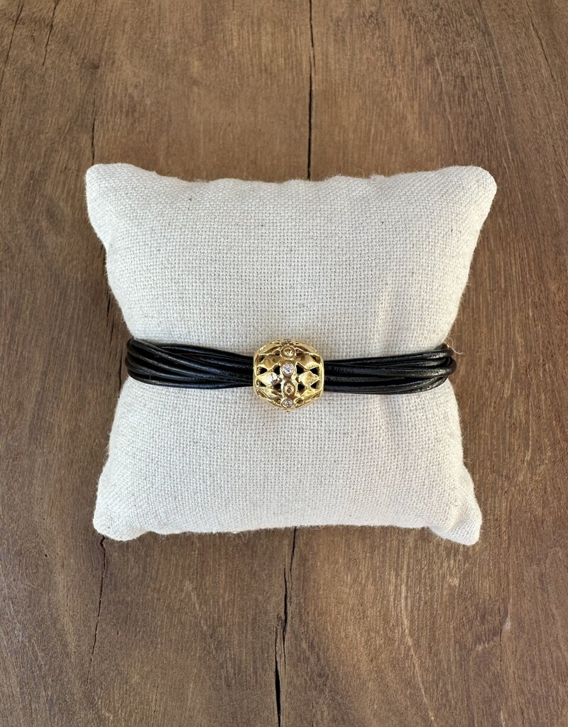 Chan Luu Chan Luu James Leather Bracelet Black BGF-6339