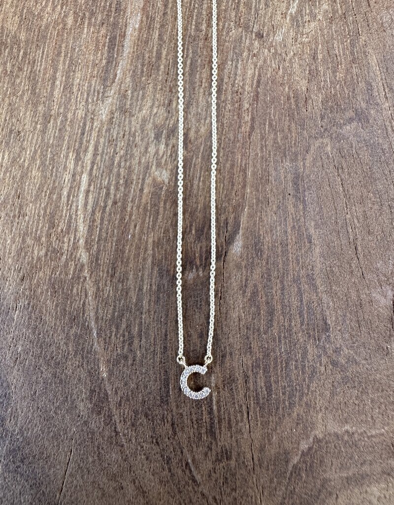 Chan Luu Chan Luu 'C' 14k Gold and White Diamond Initial Necklace NGF14-13723