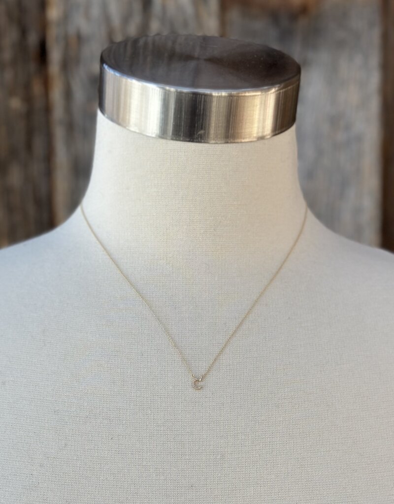 Chan Luu Chan Luu 'C' 14k Gold and White Diamond Initial Necklace NGF14-13723