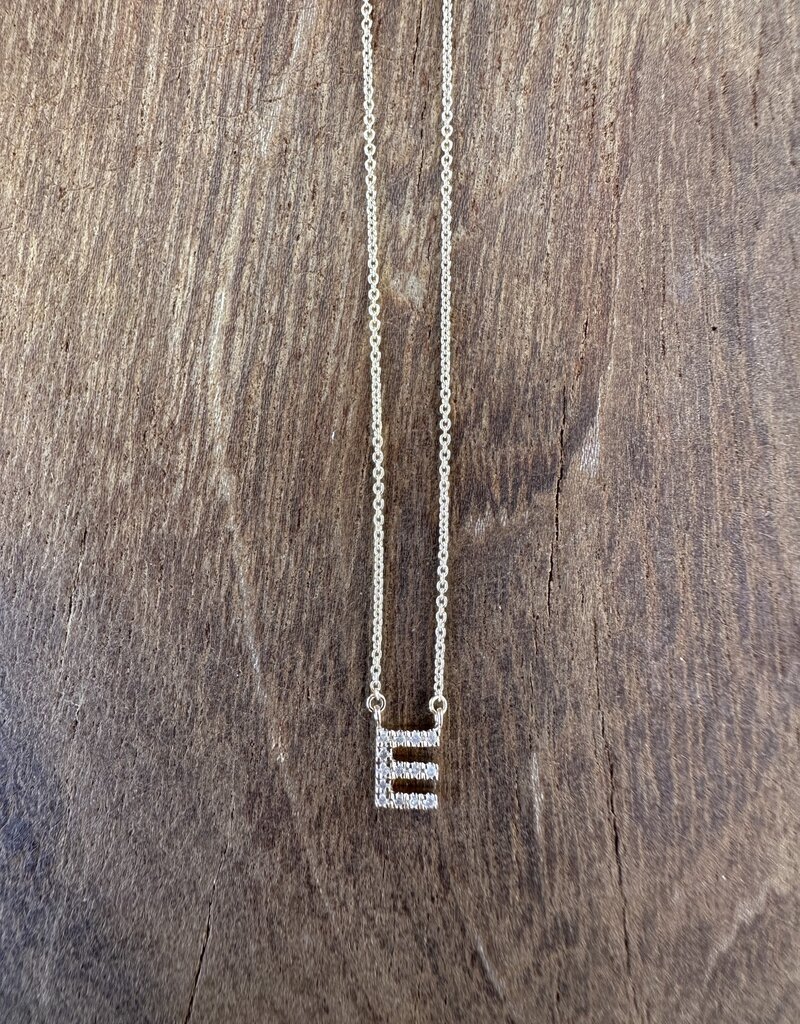 Chan Luu Chan Luu 'E' 14k Gold and White Diamond Initial Necklace NGF14-13723