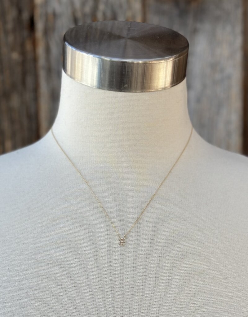 Chan Luu Chan Luu 'E' 14k Gold and White Diamond Initial Necklace NGF14-13723
