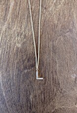 Chan Luu Chan Luu 'L' 14k Gold and White Diamond Initial Necklace NGF14-13723