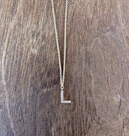 Chan Luu Chan Luu 'L' 14k Gold and White Diamond Initial Necklace NGF14-13723