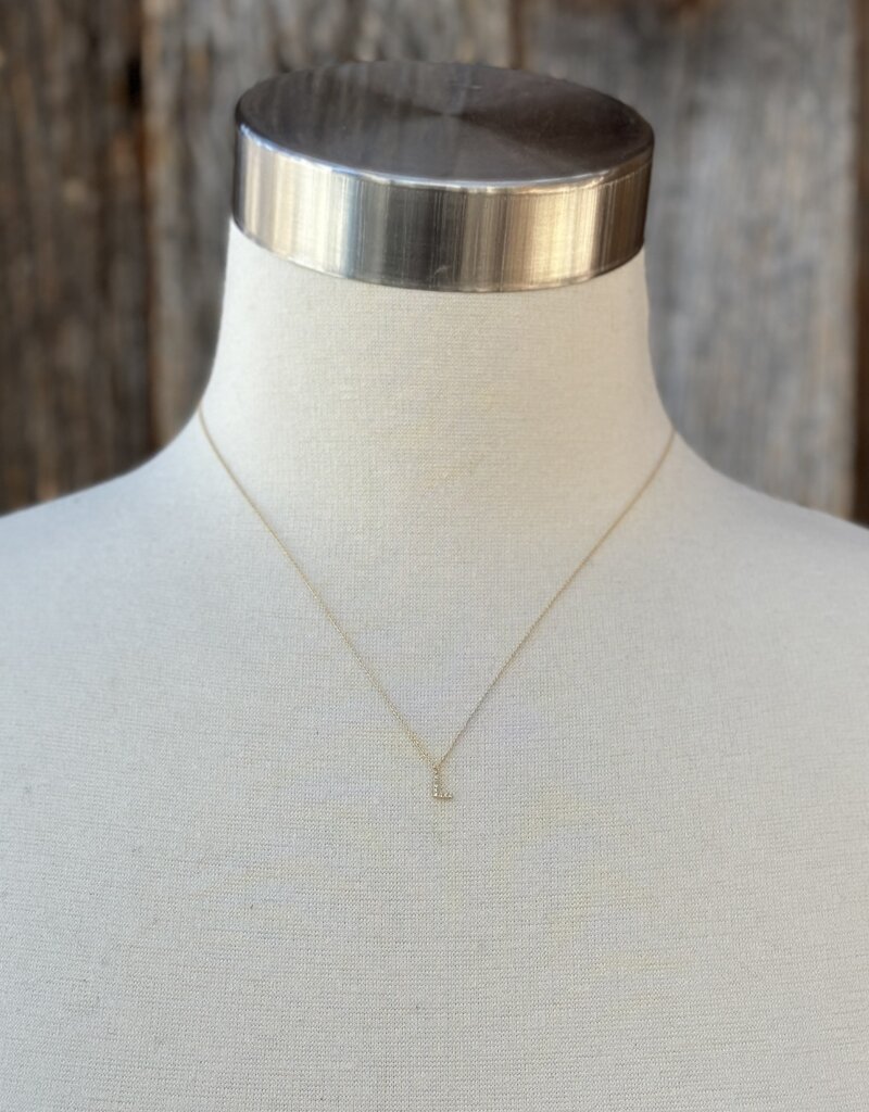 Chan Luu Chan Luu 'L' 14k Gold and White Diamond Initial Necklace NGF14-13723