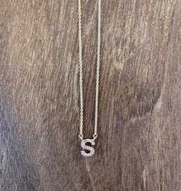Chan Luu Chan Luu 'S' 14k Gold and White Diamond Initial Necklace NGF14-13723