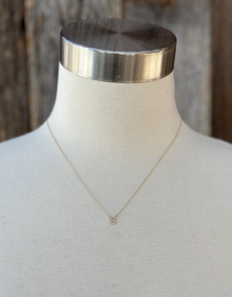 Chan Luu Chan Luu 'S' 14k Gold and White Diamond Initial Necklace NGF14-13723