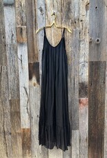 Milio Milano Milio Milano Spaghetti Strap Low Back Maxi Dress Black