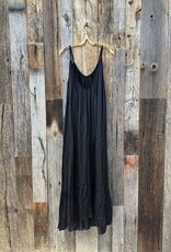 Milio Milano Milio Milano Spaghetti Strap Low Back Maxi Dress Black