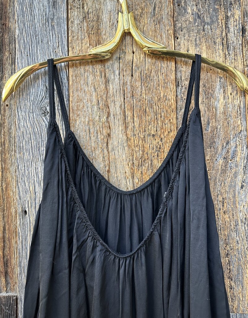 Milio Milano Milio Milano Spaghetti Strap Low Back Maxi Dress Black