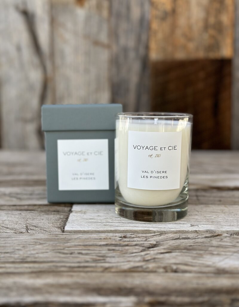 Voyage et Cie Voyage et Cie Val D'Isere "Les Pinedes" Candle 14oz Grey Box