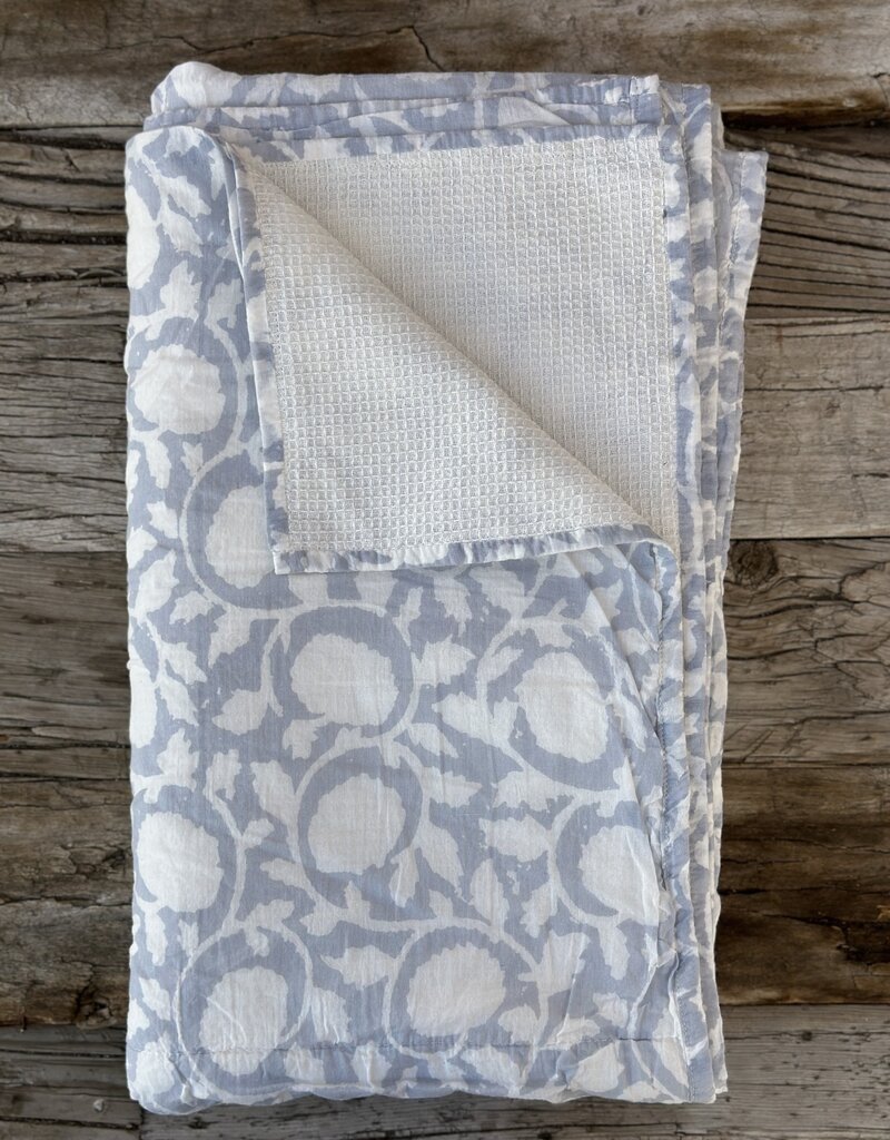 By The Sea Organics By The Sea Organics Organic Cotton Beach Towel 75"x48" Blue Flower