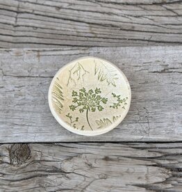 Walton Clay Studio Walton Clay Studio Nude Pressed Flowers Dish Bowl