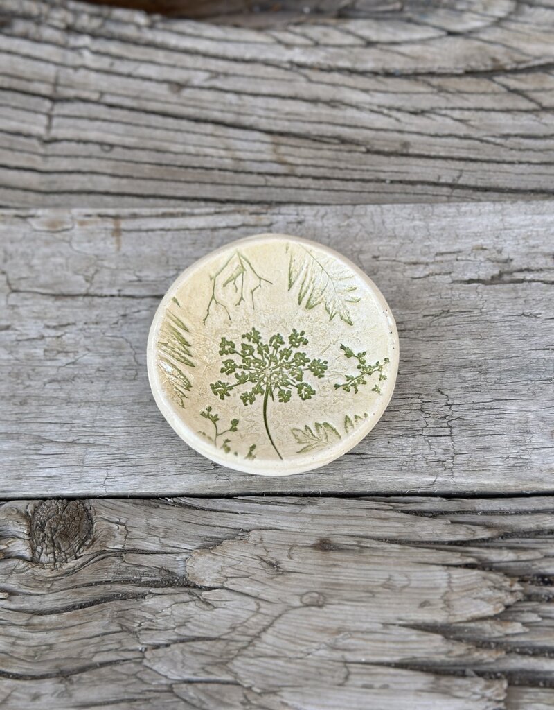 Walton Clay Studio Walton Clay Studio Nude Pressed Flowers Dish Bowl