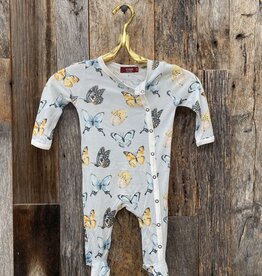 Milkbarn Milkbarn Bamboo Footed Romper Butterfly
