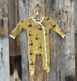 Milkbarn Milkbarn Organic Footed Romper Gold Fox