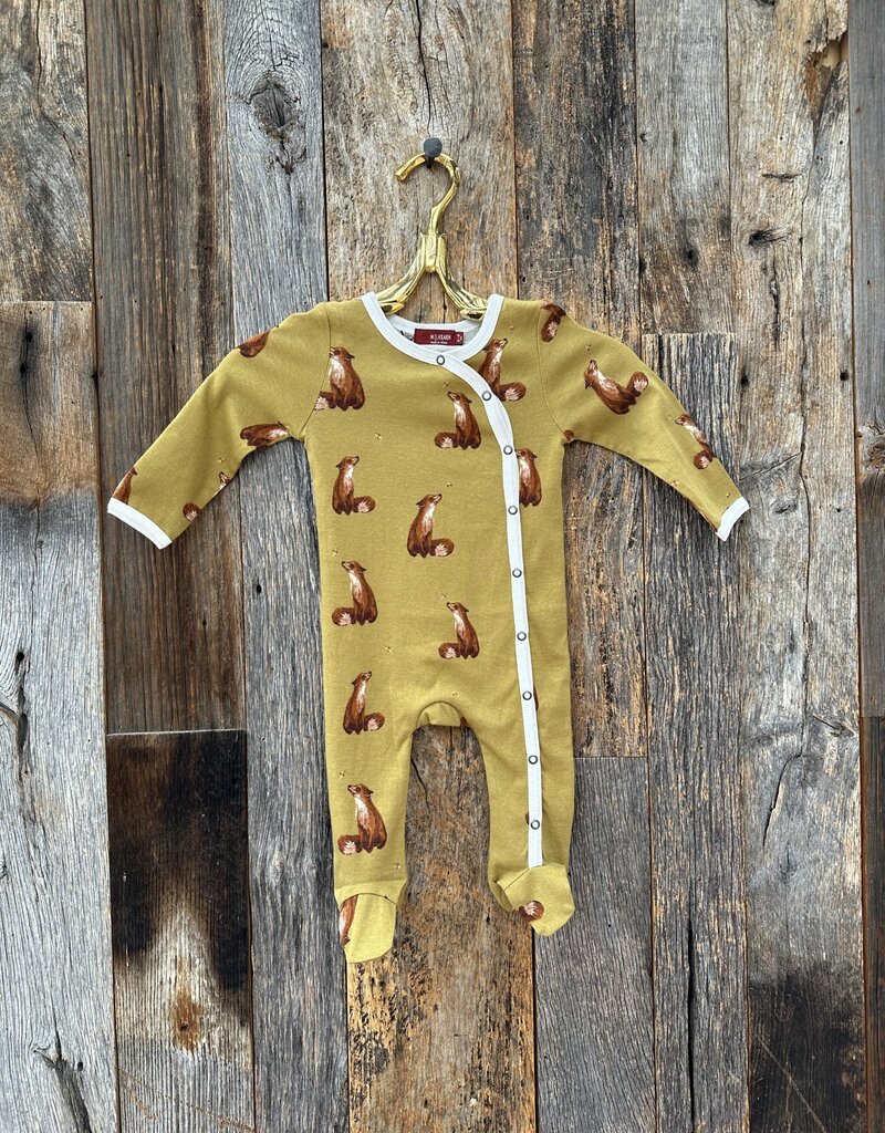 Milkbarn Milkbarn Organic Footed Romper Gold Fox