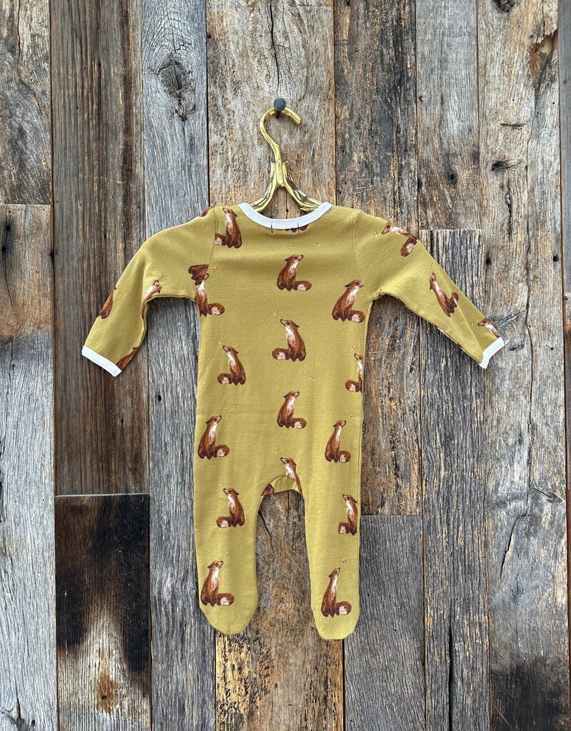 Milkbarn Milkbarn Organic Footed Romper Gold Fox