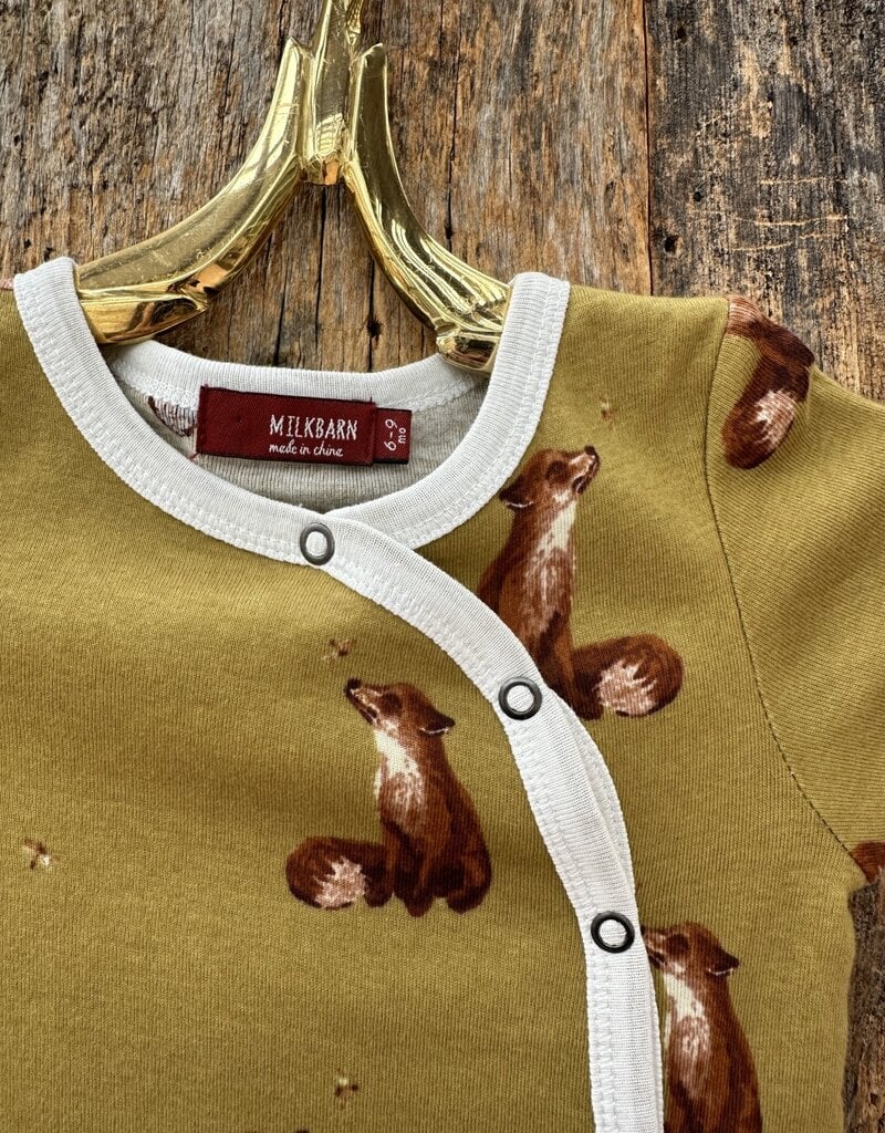 Milkbarn Milkbarn Organic Footed Romper Gold Fox