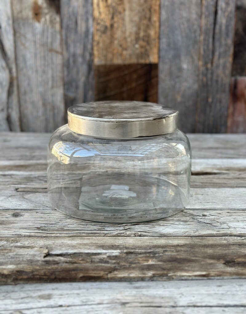 Kalalou Glass Jar with Metal Lid