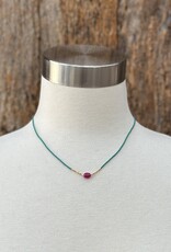 Debbie Fisher FLW4 Ruby, Jade Seed, GV, GF Clasp