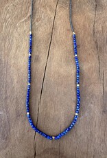 Debbie Fisher MDN98 Lapis, Seed, GV Beads, GF Clasp