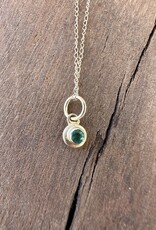 Robin M Designs Robin M 14K Tiny Emerald 3x5mm on 18" GF Chain