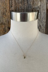 Robin M Designs Robin M 14K Tiny Emerald 3x5mm on 18" GF Chain
