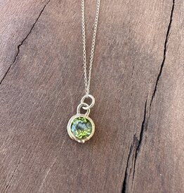 Robin M Designs Robin M 14K Peridot & Diamond Necklace 18"